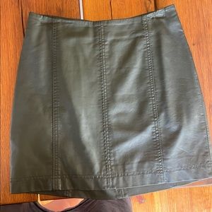Free People black leather skirt